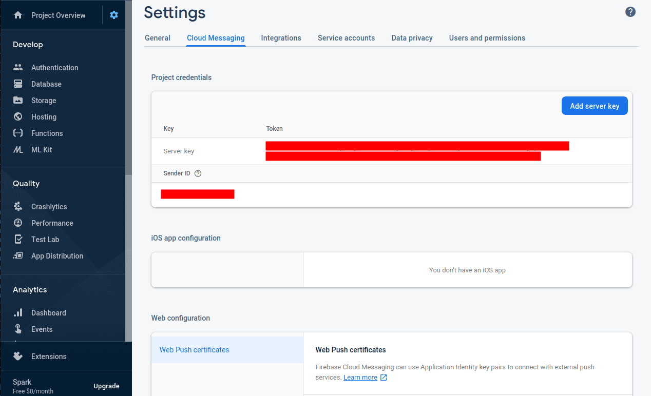 firebase cloud messageing