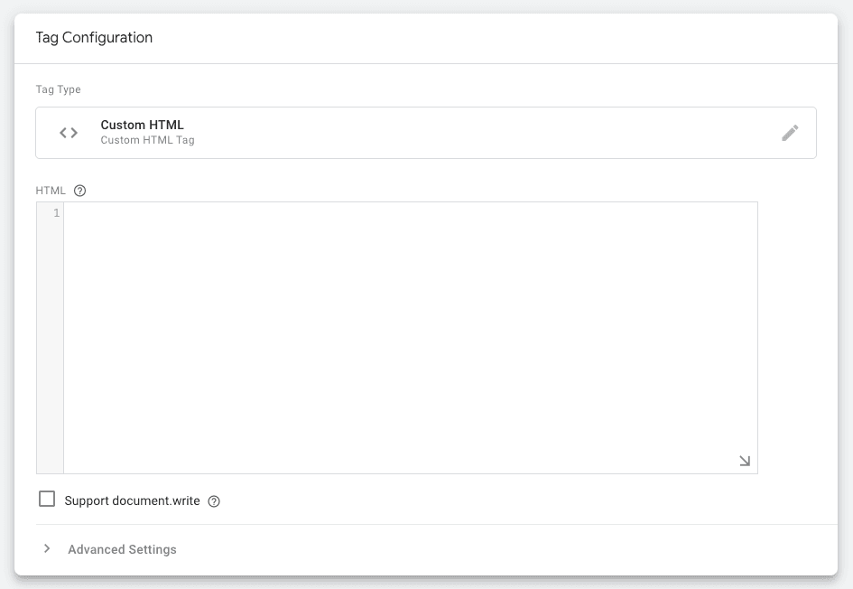 Gtag create tag 2